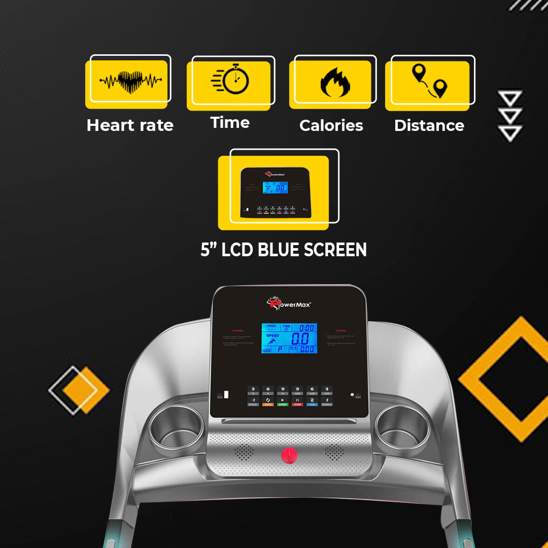 PowerMax Fitness TAM-225 AC Motorized Treadmill with MP3 & iPad Holder