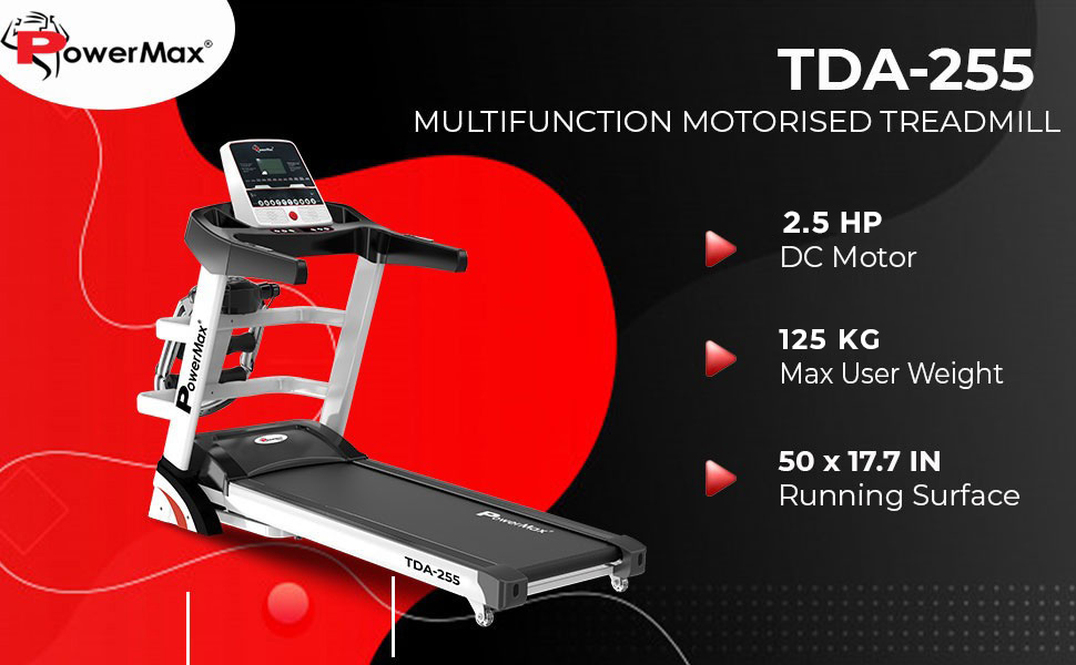 PowerMax Fitness TDA-255 2.0HP Multifunction Motorized Treadmill