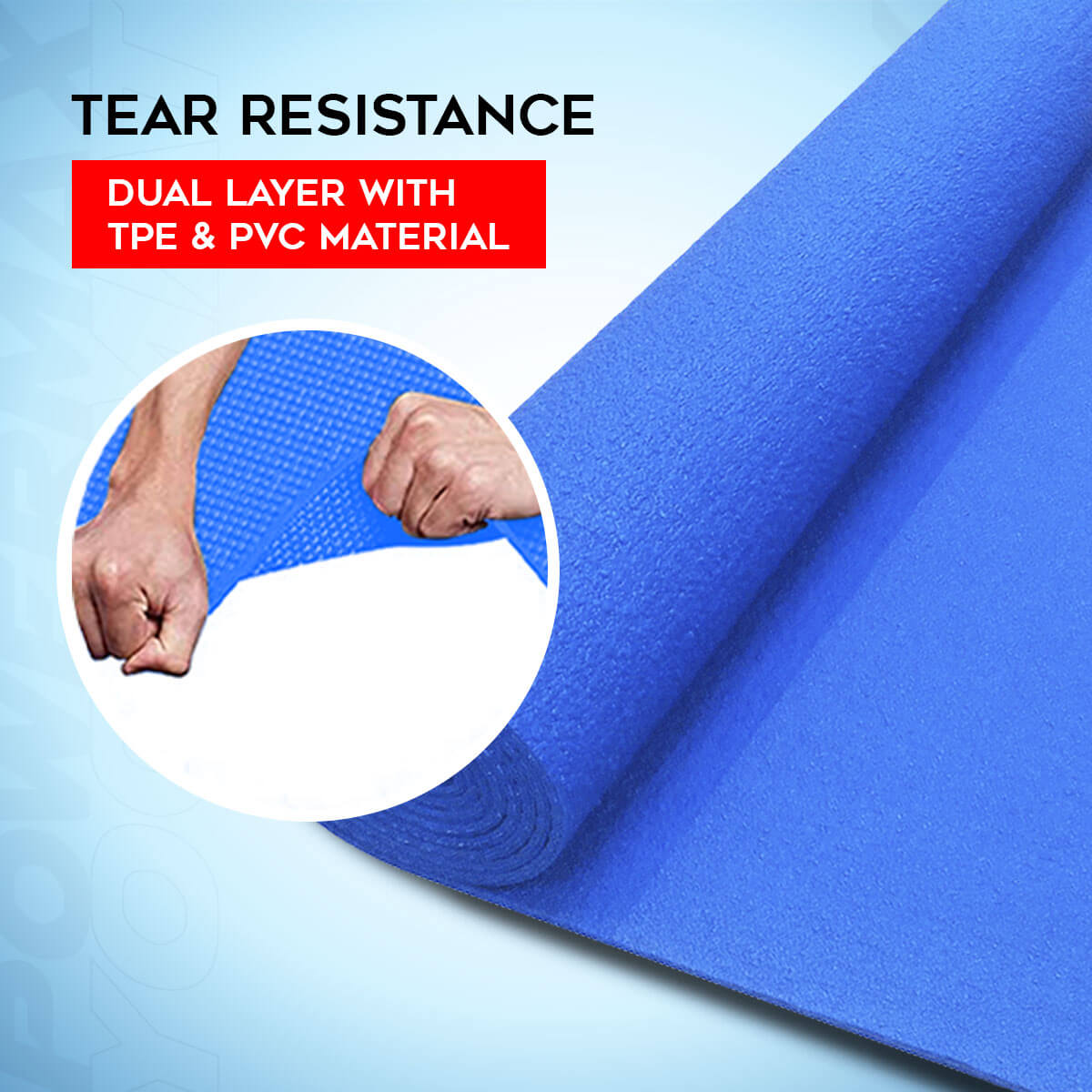 buy powermax 4mm thick premium exercise blue color yoga mat