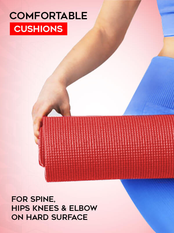 buy powermax 6mm thick premium exercise red color yoga mat