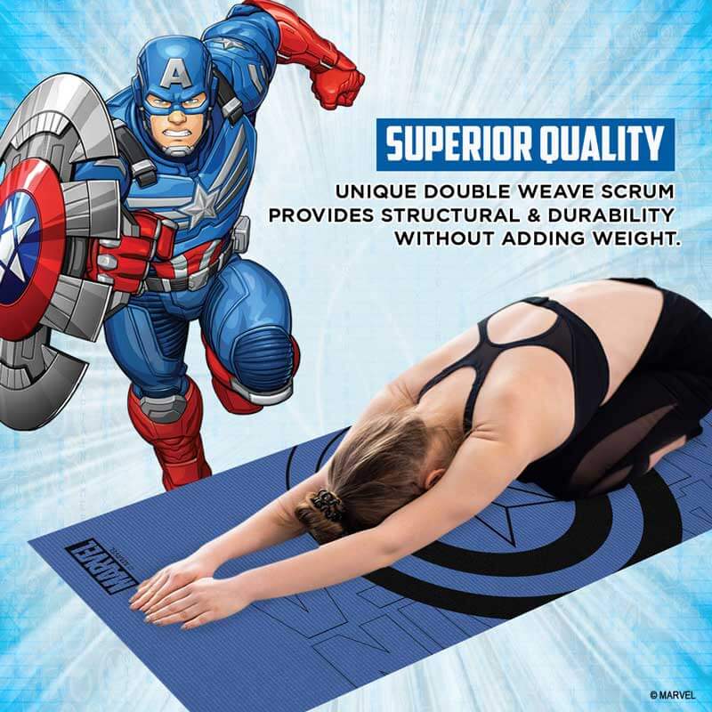 buy powermax x marvel yp6-1.1 marvel pvc yoga mat with bag for gym workout