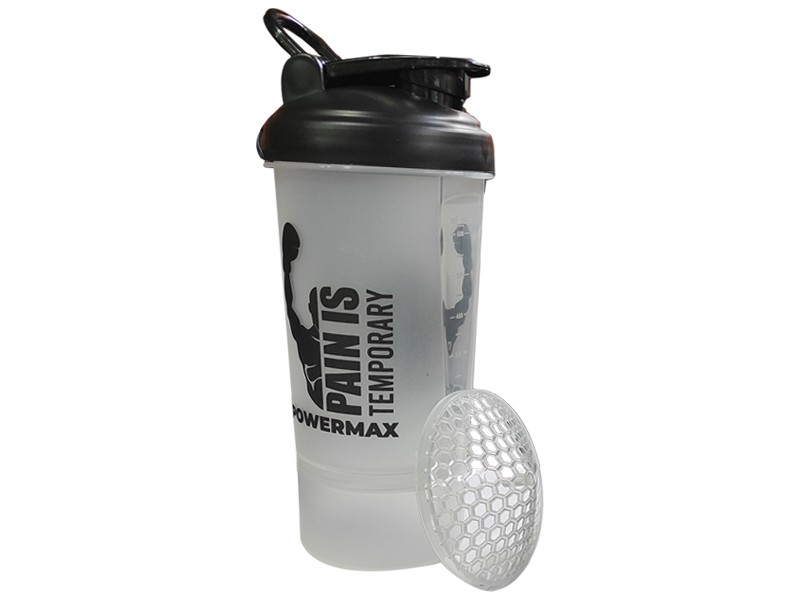 <b>PSB-6S-W</b> (600ml) Protein Shaker Bottle with Single Storage