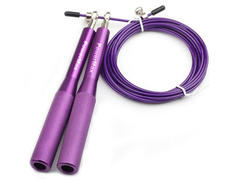 PowerMax Fitness JA-3 (Purple) Exercise Speed Jump Rope With Adjustable  Cable, Anti-Slip Aluminum Handles, Workout Skipping Rope For Men, Women &  Kids