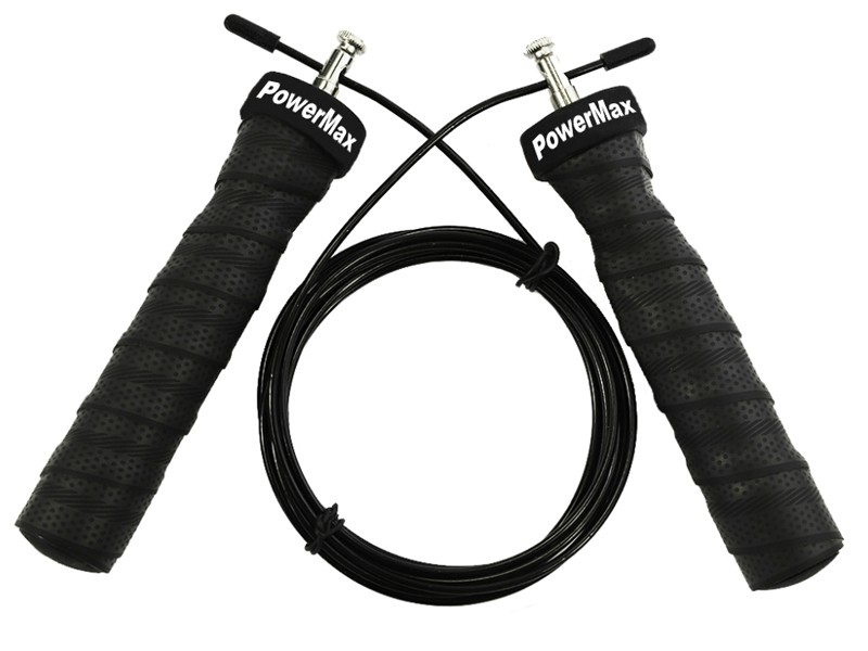 <b>JS-3 (Black)</b> Exercise Speed Jump Rope With Adjustable Cable