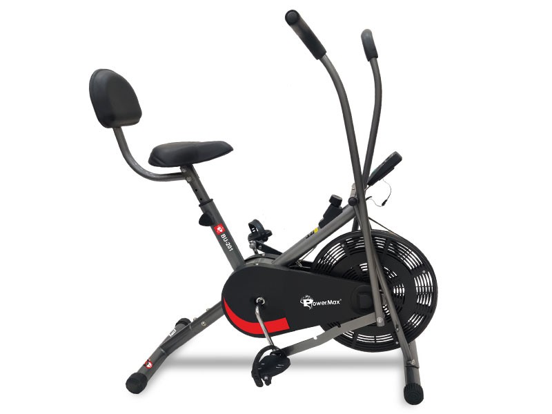 <b>BU-201</b> Dual Action Air Bike/Exercise Bike with Back Support